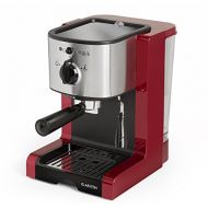 Klarstein Passionata Rossa 15 - Espressomaschine, Espresso-Automat, Kaffee-Maschine, 1470 Watt, 1,25 Liter, automatischer Druckablass, inkl. Milchschaum Duese fuer Zubereitung von Ca