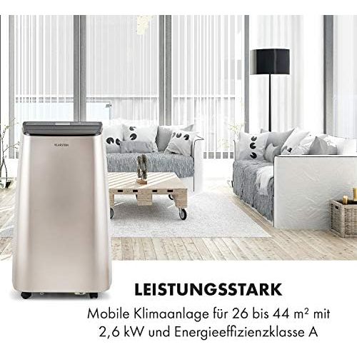  Klarstein Metrobreeze 9 Paris Mobile Klimaanlage 3-in-1 Klimagerat: Ventilator, Kuehlungs- und Luftentfeuchtungsfunktion (EEK: A, 9.000 BTU, 1050 Watt, 15-20 m² Raum, Timer, Bodenro