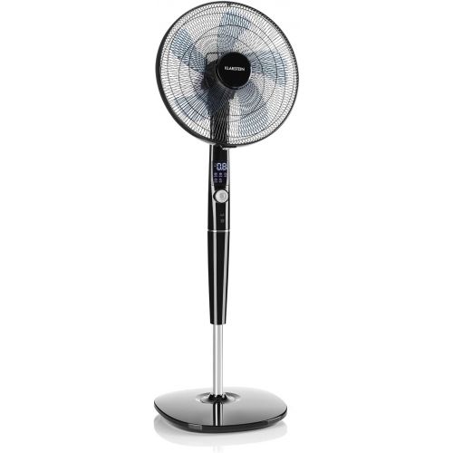  Klarstein Silent Storm 2019 Edition Standventilator mit Fernbedienung (32 db min./59 db max,Raume bis 80 m³ (~30 m²), 35 Watt, 12 Geschwindigkeiten, 5-Blatt-Rotor, 41cm Durchmesser