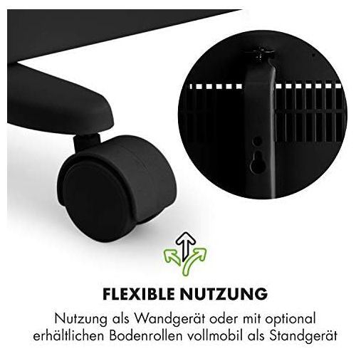  Klarstein Hot Spot Slimcurve Heizgerat - Elektroheizung mit Thermostat, 80 x 40 cm, Raume bis 40 m², 2000 Watt, 5-40 °C, LED, Timer, IP24, Wandmontage geeignet, weiss