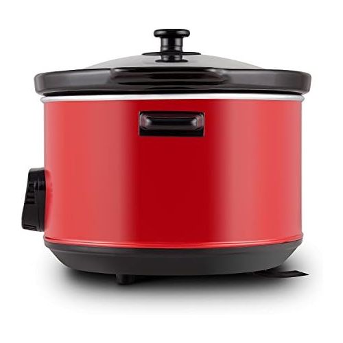  Klarstein Bankett - Slow Cooker, Schongarer, 6,5 Liter, 320 Watt Heizelement, Einstellbarer Timer, Bedienfeld mit Digitalanzeige, Keramik-Innentopf, Glasdeckel, Warmhaltefunktion,