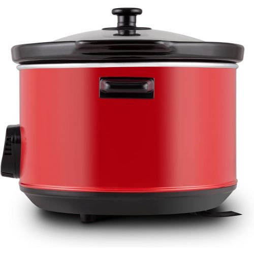  Klarstein Bankett - Slow Cooker, Schongarer, 6,5 Liter, 320 Watt Heizelement, Einstellbarer Timer, Bedienfeld mit Digitalanzeige, Keramik-Innentopf, Glasdeckel, Warmhaltefunktion,