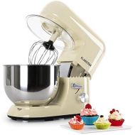 [아마존베스트]Klarstein Bella Morena Food Processor, Mixer, Kneading Machine, 1200 W, 1.6 HP, 5.2 Litre, Planetary Mixing System, 6 Speed Speed, Stainless Steel Bowl, Cream