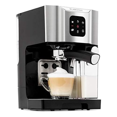  [아마존베스트]Klarstein BellaVita espresso machine with milk foam nozzle, 3-in-1 coffee machine, filter holder, 20 bar, 1450 watt, 1.4 litres, for cappuccino, espresso, latte macchiato