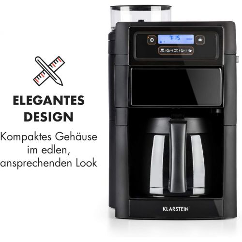  [아마존베스트]Klarstein Aromatica II Coffee Machine with Grinder Black or Silver, Black