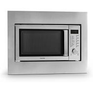 [아마존베스트]Klarstein Steelwave Microwave Oven with Grill, Combination Device, Mounting Frame, 800 W Microwave Power, 1000 W Grill Power, 23 Litre Cooking Space, LCD Display, Timer, Silver