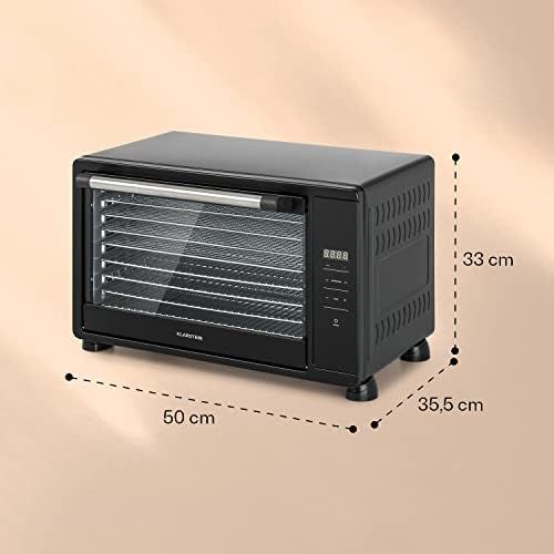  [아마존베스트]Klarstein Mega Jerky Drying Machine 650 Watt 30 Litre Metal Casing 8 Chrome-Plated Shelves 4 x Grate 4 x Parallel Grate Temperature 35-80 °C LCD Touch Display Timer up to 24 Hours