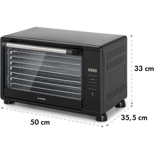  [아마존베스트]Klarstein Mega Jerky Drying Machine 650 Watt 30 Litre Metal Casing 8 Chrome-Plated Shelves 4 x Grate 4 x Parallel Grate Temperature 35-80 °C LCD Touch Display Timer up to 24 Hours