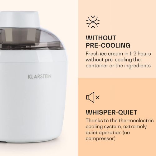  [아마존베스트]Klarstein Snowflake Ice Cream Maker, 700 ml, 6 Programmes