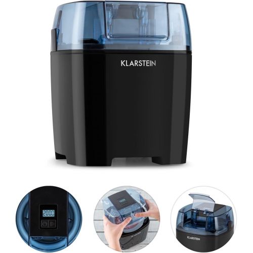  [아마존베스트]Klarstein Cream Berry 4-in-1Ice Cream Maker | Turbo Ice Cream Machine Ice Cream Maker, Frozen Yogurt, Milkshakes and can be used as a Bottle Cooler | 1.5Litre Capacity black