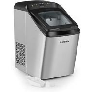 [아마존베스트]Klarstein Partytime Ice Cube Machine 15 kg / 24 h 2 Ice Cube Sizes: S & L, Production Time Only 7 Minutes, 2.9 Litre Water Tank, LC Display, Timer, Self-Cleaning Function, Stainles