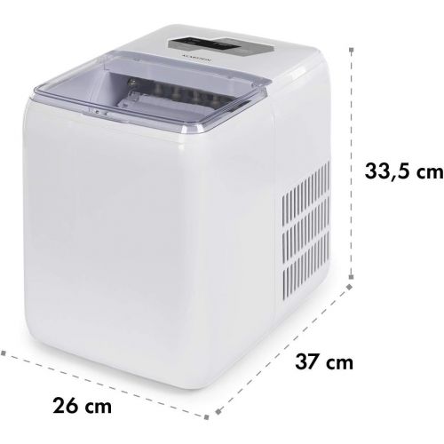  [아마존베스트]Klarstein Coolio Eiswuerfelmaschine, Klareis, 20 kg Eis pro Tag, Wassertank: 2,8 l, Touch-Bedienfeld, 2 Eiswuerfelgroessen, Auto-Clean, Eiswuerfelbereiter, Icemaker, weiss