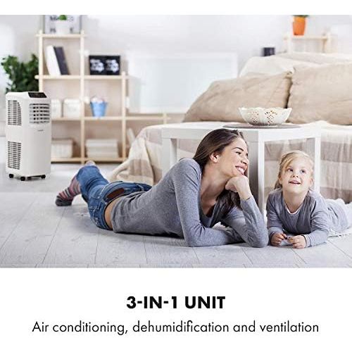  [아마존베스트]-Service-Informationen Klarstein Pure Blizzard 3 2G Air Conditioning 3-in-1 Cooling Fan Dehumidifier Timer Low Noise 17-30°C Energy Class A 7000 BTU/2.1kW up to 34m³ Remote Control Ivory