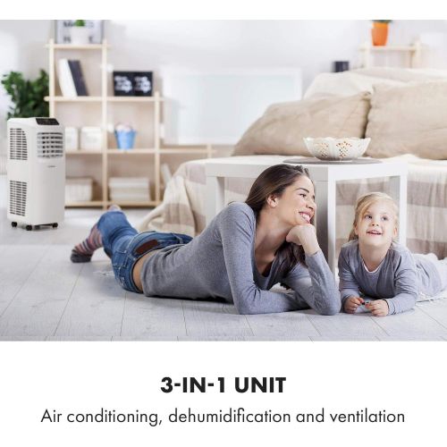  [아마존베스트]-Service-Informationen Klarstein Pure Blizzard 3 2G Air Conditioning 3-in-1 Cooling Fan Dehumidifier Timer Low Noise 17-30°C Energy Class A 7000 BTU/2.1kW up to 34m³ Remote Control Ivory