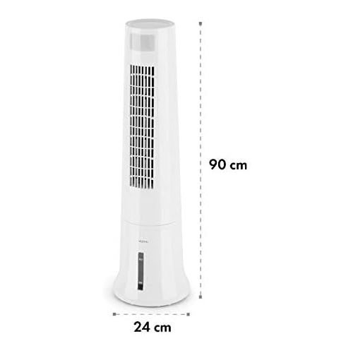  [아마존베스트]Klarstein Highrise 3-in-1 Air Cooler, Fan, Humidifier, 35 W, 530 m³/h, Max. 2.5 L, Ice Pack, Three Ventilation Modes, Oscillation Function, Timer, Carrying Tray, Remote Control, Sn