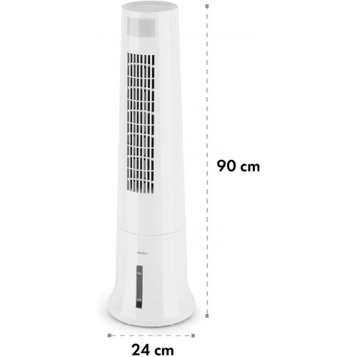  [아마존베스트]Klarstein Highrise 3-in-1 Air Cooler, Fan, Humidifier, 35 W, 530 m³/h, Max. 2.5 L, Ice Pack, Three Ventilation Modes, Oscillation Function, Timer, Carrying Tray, Remote Control, Sn