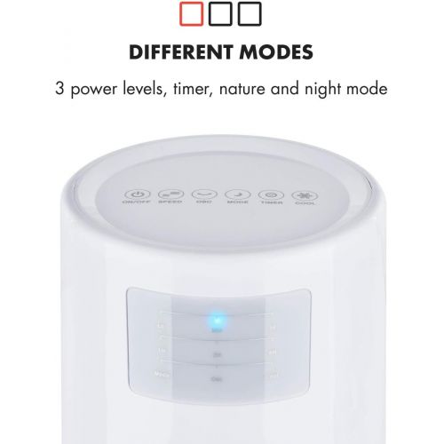  [아마존베스트]Klarstein Highrise 3-in-1 Air Cooler, Fan, Humidifier, 35 W, 530 m³/h, Max. 2.5 L, Ice Pack, Three Ventilation Modes, Oscillation Function, Timer, Carrying Tray, Remote Control, Sn