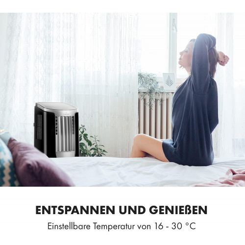  [아마존베스트]-Service-Informationen Klarstein New Breeze 7 - Mobile Air Conditioning 3-in-1: Cooling, Dehumidification & Ventilation 7000 BTU / 2.1 kW Energy Efficiency Class A Room Size: 21-34 m² 16-30 °C 4 Floor Ca