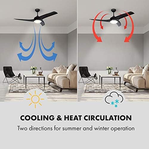  [아마존베스트]Klarstein Figo ceiling fan with lighting, made of titanium in white