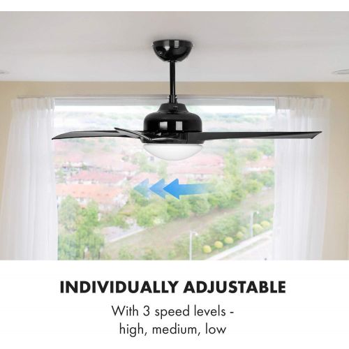  [아마존베스트]Klarstein Figo ceiling fan with lighting, made of titanium in white