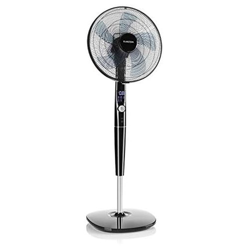  [아마존베스트]Klarstein Silent Storm - Standventilator, 16 (41cm) 5-Blatt-Rotor, Luftdurchsatz: 4.600 m³/h, 25,8 Watt Leistung, Rundfuss, Fernbedienung, LCD-Display, An-/Abschalt-Timer, leise, sc