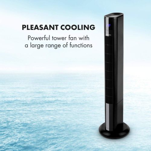  Klarstein Skyscraper 3G Column Fan Floor Fan 48W Air Flow 1,633 m³/h Touch Remote Control 3 Speed Levels Timer 3 Operating Modes Quiet Space Saving Tower Design Black