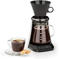 [아마존베스트]Klarstein Craft Coffee Filter Coffee Machine Coffee Maker (Hand Brewing Process, Pour Over, Gourmet Coffee, Scales, Timer, Glass Jug, Filter Attachment, 600 ml, Touch, LED Display,