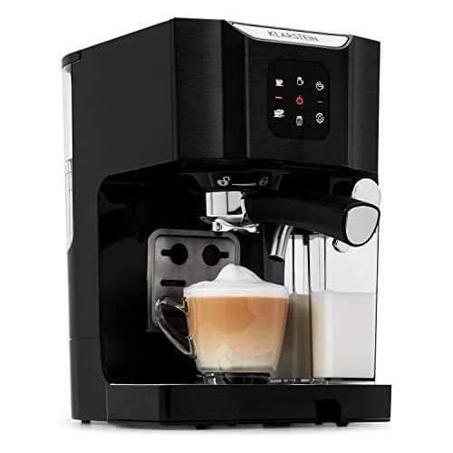  [아마존베스트]Klarstein BellaVita espresso machine with milk foam nozzle, 3-in-1 coffee machine, filter holder, 20 bar, 1450 watt, 1.4 litres, for cappuccino, espresso, latte macchiato