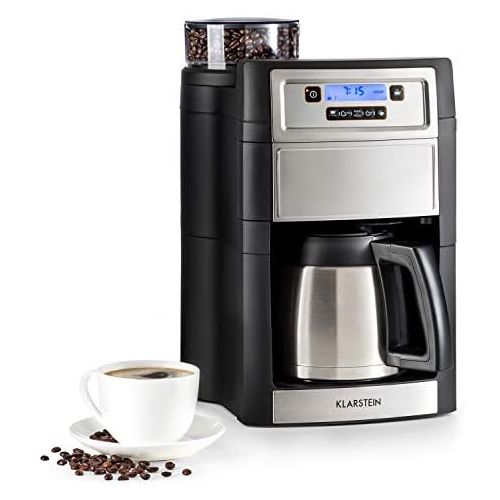  [아마존베스트]Klarstein Aromatica II Coffee Machine with Grinder Black or Silver, Silver