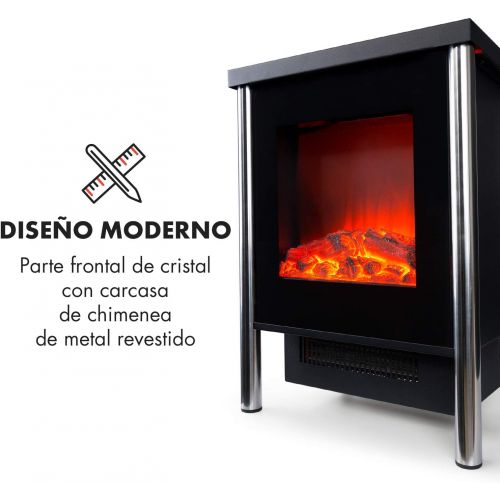  Klarstein St. Moritz, Electric Fireplace, Electric Chimney, Fan Heater, Heating, Can Be Operated Separately From The Fan Heater, 1850 Watt, Adjustable Thermostat, No Fire Or Smoke,