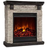 Klarstein Etna Electric Fireplace, Electric Fireplace, 1800 W, 2 Heat Settings: 900/1800 W, with OpenWindow detection, LED flame simulation, connectable heating, 5 brightness level