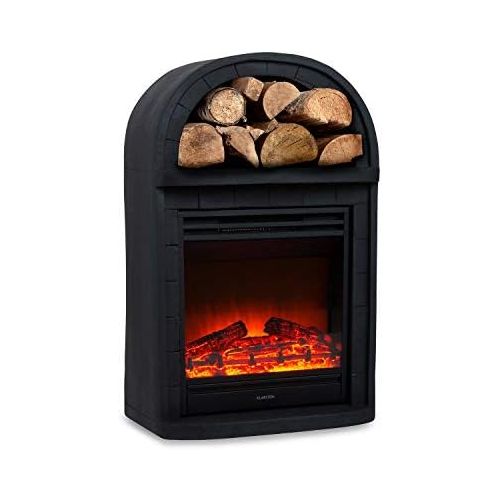  Klarstein Mayrhofen Electric Fireplace, 900/1800 W, 2 Heat Settings, OpenWindow Detection, LED Flame Illusion, Switchable Heating, 5 Brightness Levels, Black