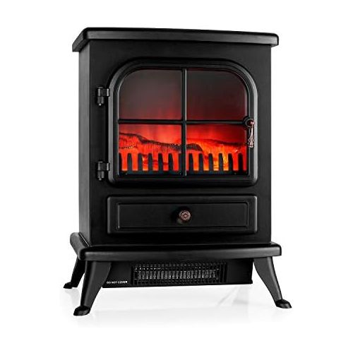  Klarstein St. Moritz, Electric Fireplace, Electric Chimney, Fan Heater, Heating, Can Be Operated Separately From The Fan Heater, 1850 Watt, Adjustable Thermostat, No Fire Or Smoke,