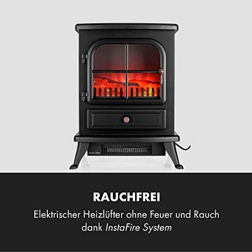  Klarstein St. Moritz, Electric Fireplace, Electric Chimney, Fan Heater, Heating, Can Be Operated Separately From The Fan Heater, 1850 Watt, Adjustable Thermostat, No Fire Or Smoke,