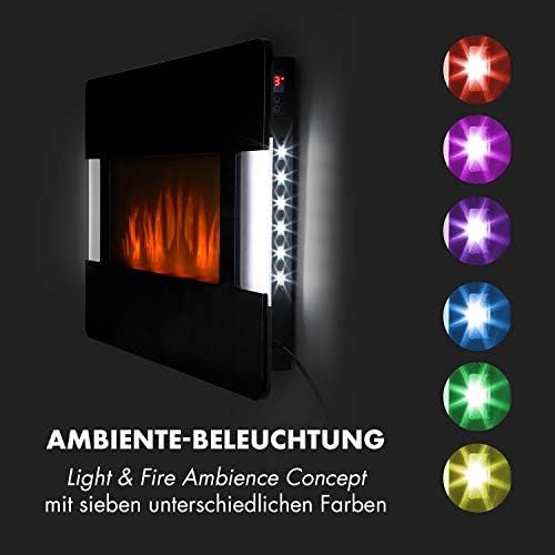  Klarstein Belfort Light & Fire Electric Fireplace, black