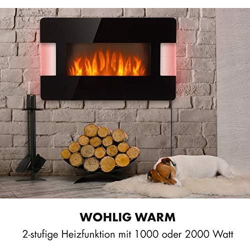  Klarstein Belfort Light & Fire Electric Fireplace, black