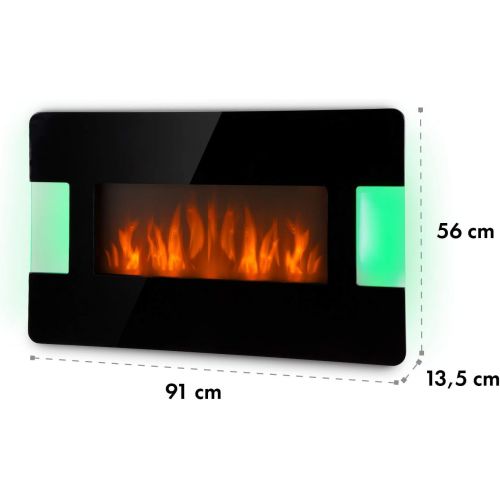  Klarstein Belfort Light & Fire Electric Fireplace, black