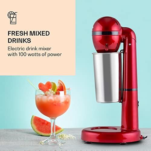  Klarstein Van Damme Drink Mixer Shaker Set 100?W 450?ml Stainless Steel Cocktail Shaker Silver, red