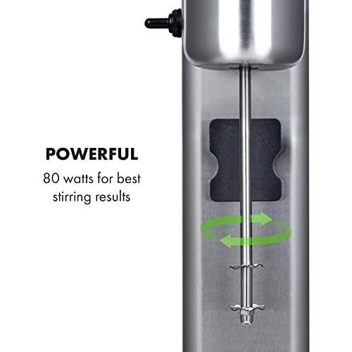  Klarstein Kraftpaket Pro Drink Mixer, 80 Watt, 1 Litre, 2 Levels, 20000 rpm, Stainless Steel Mixer, Milk & Protein Shake, Drink Mixer, Cocktail, Bar Mixer, Gastro, Professional, Si