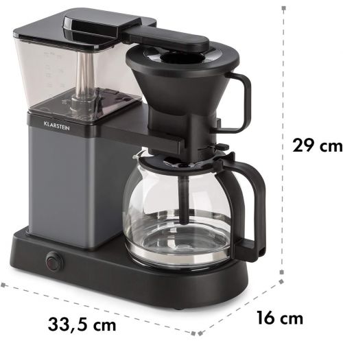  Klarstein GrandeGusto coffee machine with coffee pot ? Filter coffee machine ? coffee machine ? 1690 Watt ? 1.3 litre water tank ? up to 10 cups ? 96°C brewing temperature ? Keep w