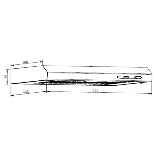  [아마존베스트]Klarstein UW60BL  Extractor Hood, Under-Unit Hood, Extractor Hood, Wall Hood, Energy Efficiency Class C, 60 cm, Extraction / Recirculation Mode, Up to 210 m³/h Max. Extraction Per