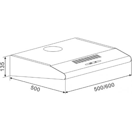  [아마존베스트]Klarstein UW60SR  Extractor Hood, Under-Unit Hood, Extractor Hood, Wall Hood, Energy Efficiency Class C, 60 cm, Extraction and Recirculation, 205 m³/h Max. Power, Lighting, Stainl