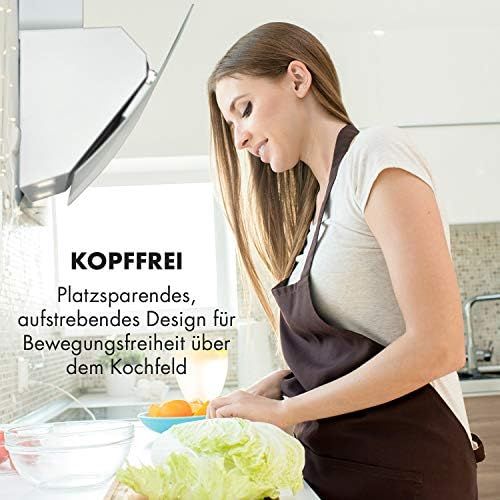  [아마존베스트]Klarstein Annabelle RGL 60 Cooker Hood Head Free Hood Cooker Hood Cooker Hood Head Free 90 cm Energy Class A Max. 650 m³/h, LED, display,, 60cm