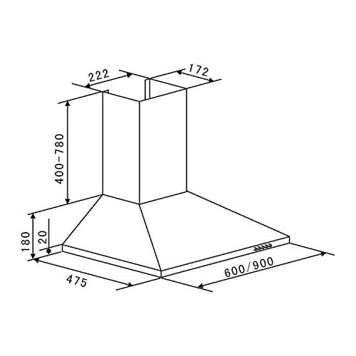  [아마존베스트]Klarstein TR60WS  Extractor Hood, Wall Extractor Hood, Extractor Hood, 60 cm Wide, 3 Levels, 310 m³/h Extraction Performance, 2 x Aluminium Grease Filters, Stainless Steel, Lighti