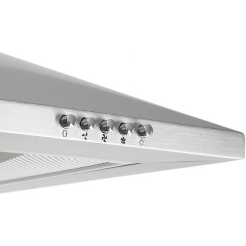  [아마존베스트]Klarstein TR60WS  Extractor Hood, Wall Extractor Hood, Extractor Hood, 60 cm Wide, 3 Levels, 310 m³/h Extraction Performance, 2 x Aluminium Grease Filters, Stainless Steel, Lighti