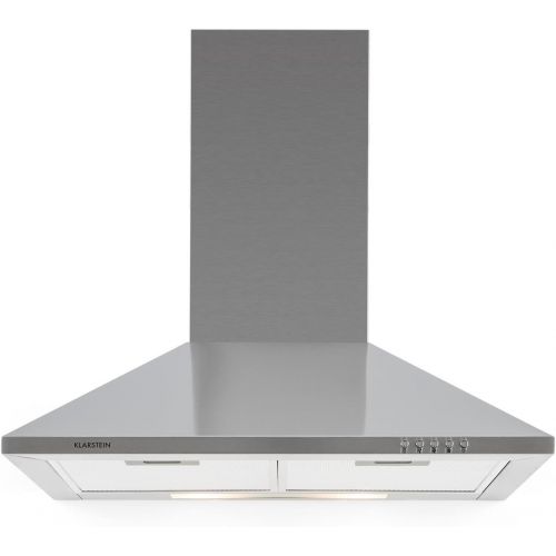  [아마존베스트]Klarstein TR60WS  Extractor Hood, Wall Extractor Hood, Extractor Hood, 60 cm Wide, 3 Levels, 310 m³/h Extraction Performance, 2 x Aluminium Grease Filters, Stainless Steel, Lighti