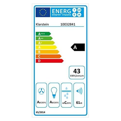  [아마존베스트]Klarstein Paolo Extractor Hood, Energy Efficiency Class A, Fan Building Block, 600 m3/h Extraction Air, 200 W, Aluminium Grease Filter, LED, Touch Control, Stainless Steel, Recircu