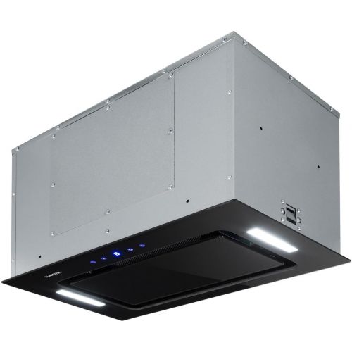  [아마존베스트]Klarstein Hektor SL  Exhaust Hood, Under-Unit Hood, Wall Hood, 60 cm Wide, Recirculation Motion, Extraction Capacity up to 530 m³/h, Aluminium Filter, Suitable for Conversion to R