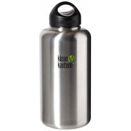 Klean Kanteen Wide Mouth Single Wall Stainless Steel Water Bottle with Leak Proof Stainless Steel Interior Cap - 40oz - Brushed Stainless