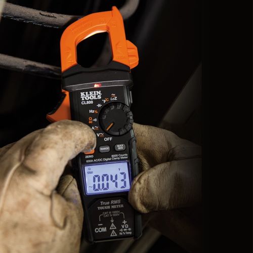  Klein Tools CL800 Digital Clamp Meter with ACDC Auto-Ranging